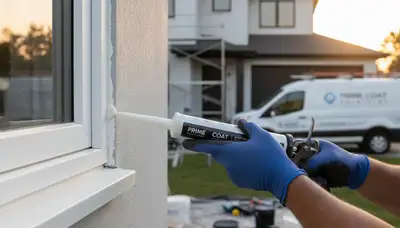 Professional caulking and sealing on Charlotte NC home exterior to prevent moisture and air leaks
