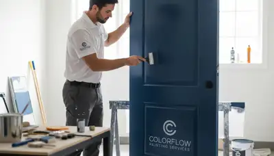Professional door painting service in Charlotte, NC by expert house painters