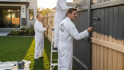 Professional fence painting in Charlotte NC with weather-resistant exterior coatings