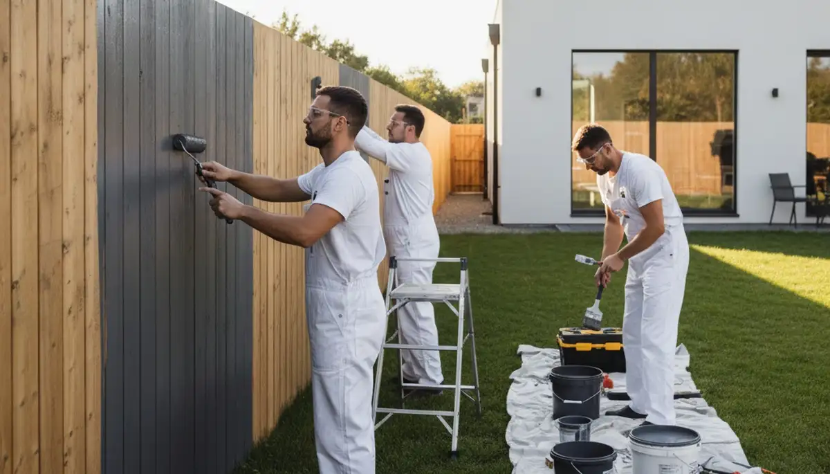 Professional fence painting with weather-resistant coating in Charlotte, NC