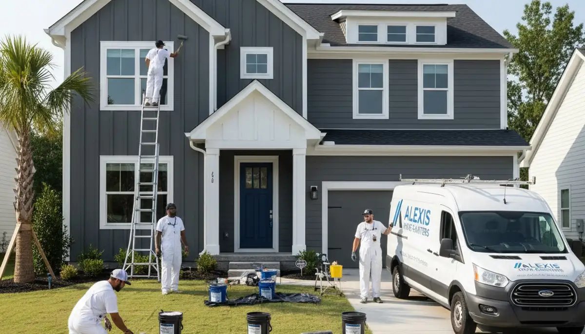 Exterior house painting service in Charlotte, NC by professional painters