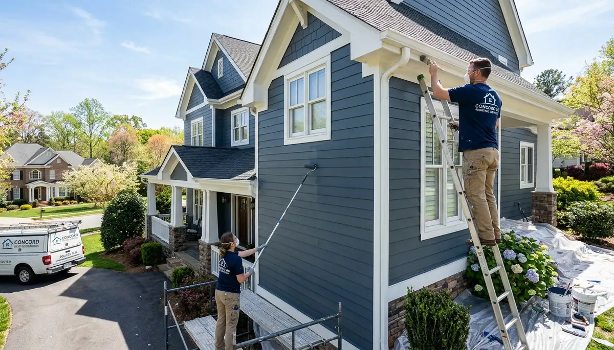 Professional exterior house painting in Charlotte, NC by local residential painters