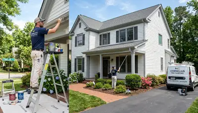 Professional exterior house painting service in Charlotte, NC by expert residential painters