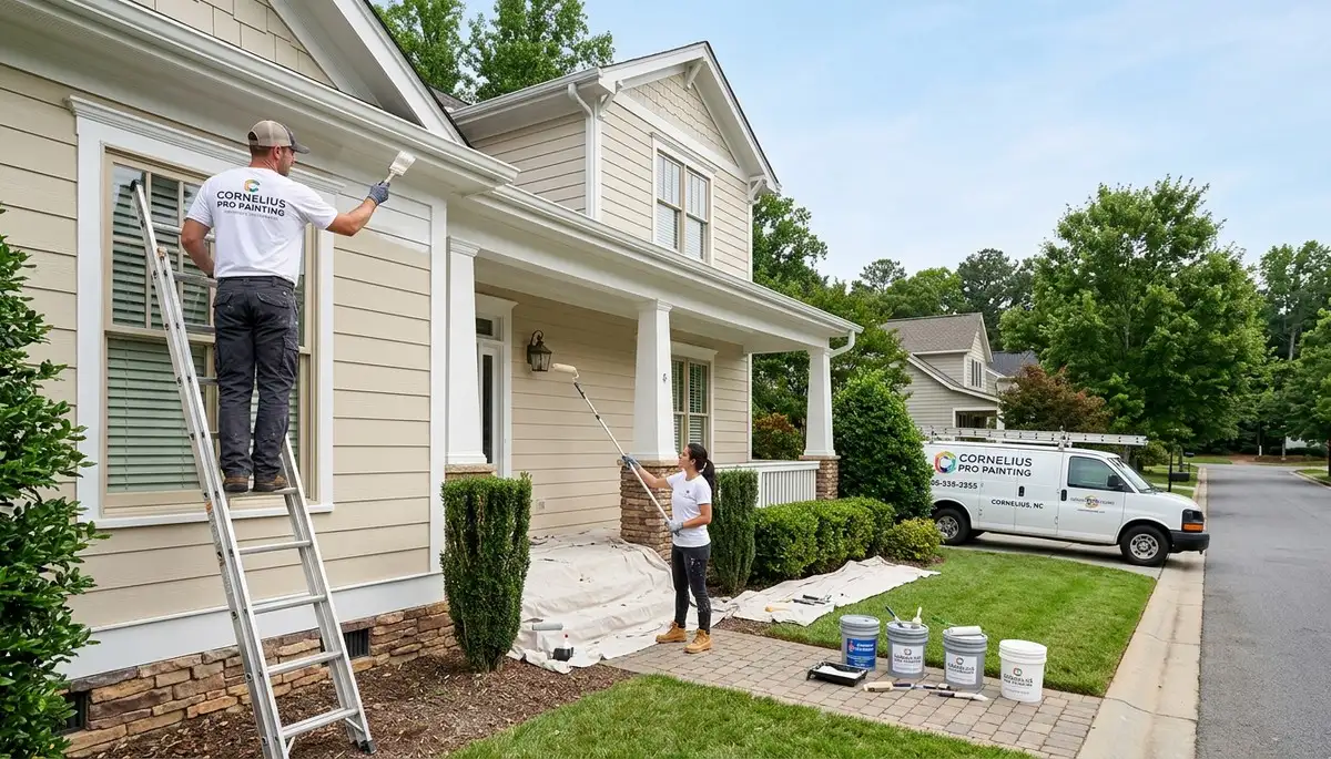 Professional exterior house painting service in Charlotte, NC by local painting contractors
