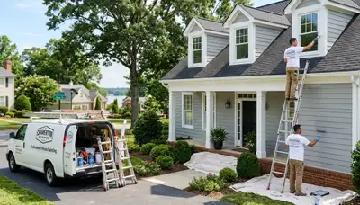 Professional exterior house painting in Charlotte NC by expert residential painters