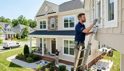 Professional exterior house painting in Charlotte NC by local residential painters
