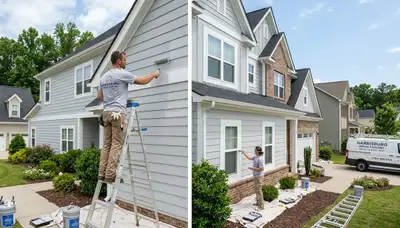 Professional exterior house painting service in Charlotte, NC by local painting contractors