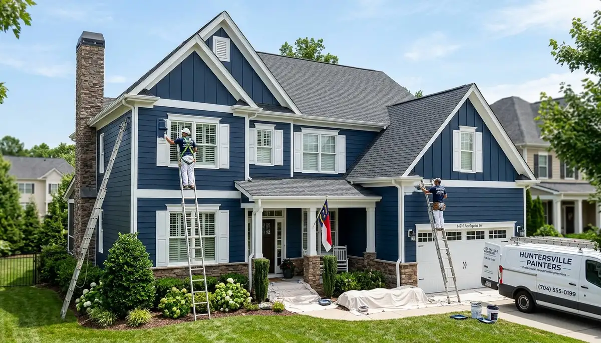 Professional exterior house painting in Charlotte NC by experienced residential painters