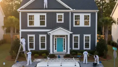 Exterior house painting service in Charlotte, NC for a professional residential home makeover