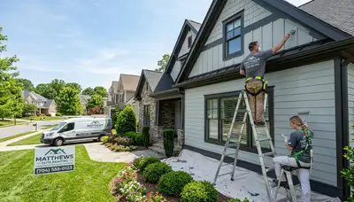 Professional exterior house painting service in Charlotte, NC by local painting contractors