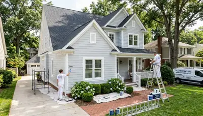 Professional exterior house painting in Charlotte NC by expert residential painters
