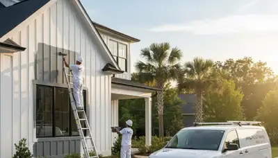 Charlotte, NC exterior house painting service by a professional painting contractor