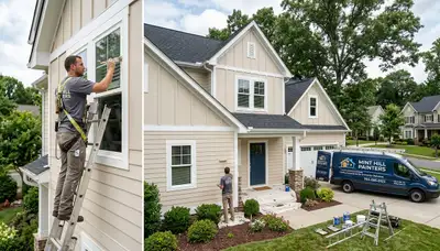 Professional exterior house painting service in Charlotte, NC by local painting contractors