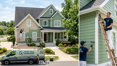 Professional exterior house painting service in Charlotte, NC by expert residential painters
