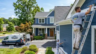 Professional exterior house painters in Charlotte NC enhancing curb appeal with expert painting services