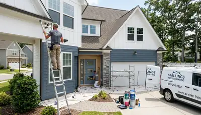 Professional exterior house painting service in Charlotte NC by local residential painters