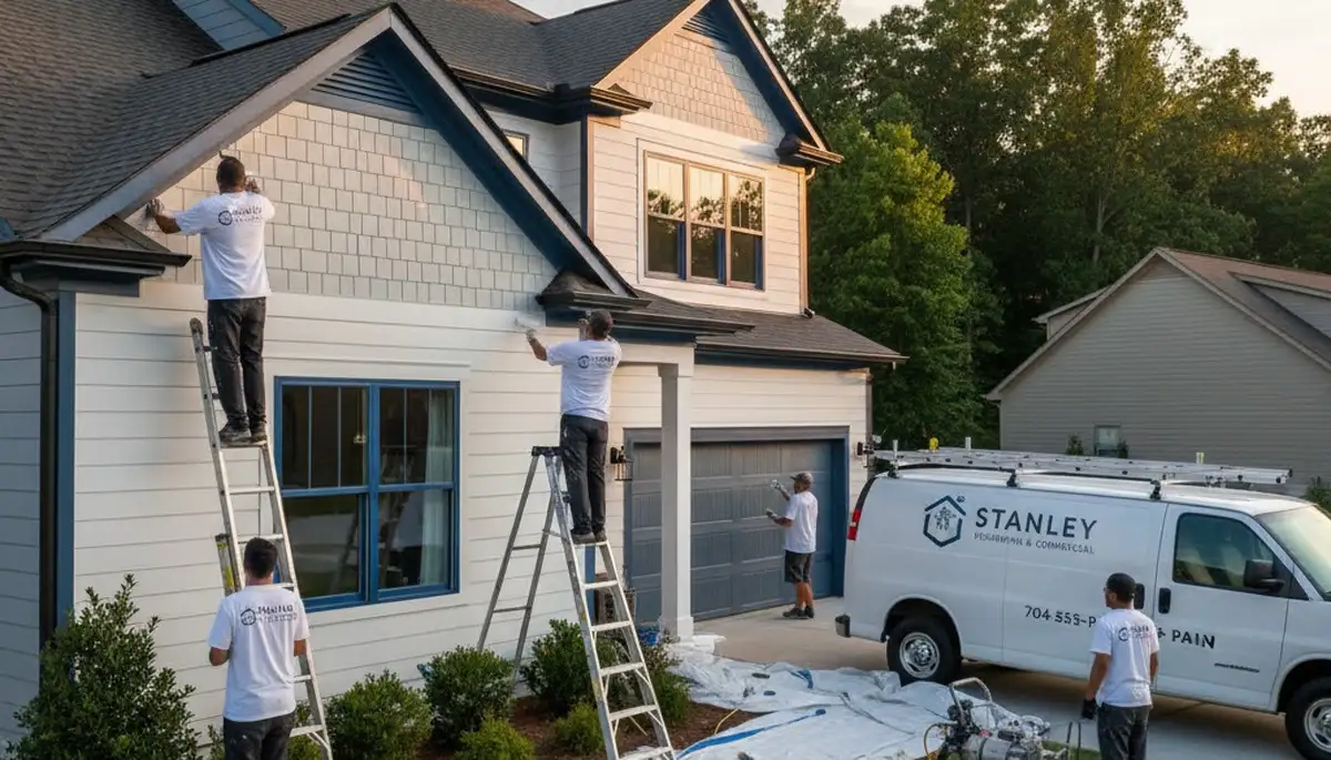 Charlotte, NC exterior house painting service by a professional painting contractor
