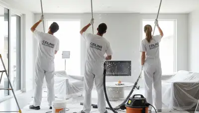 Professional popcorn ceiling removal service in Charlotte, NC home by expert painters