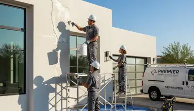 Professional stucco repair on Charlotte NC home exterior restoring finish and curb appeal